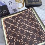 G Desen Twill İpek Eşarp - Kahve-Bej
