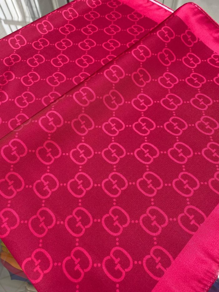 G Desen Twill İpek Şal - Fuşya - Organic ScarfsOrganic Scarfs