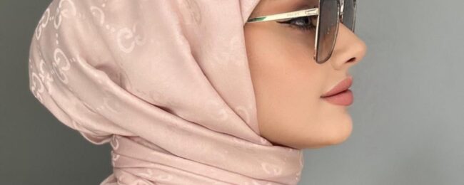 G Desenli İthal Pamuk Jakar Çift Taraflı Şal - Pembe - Organic ScarfsOrganic Scarfs