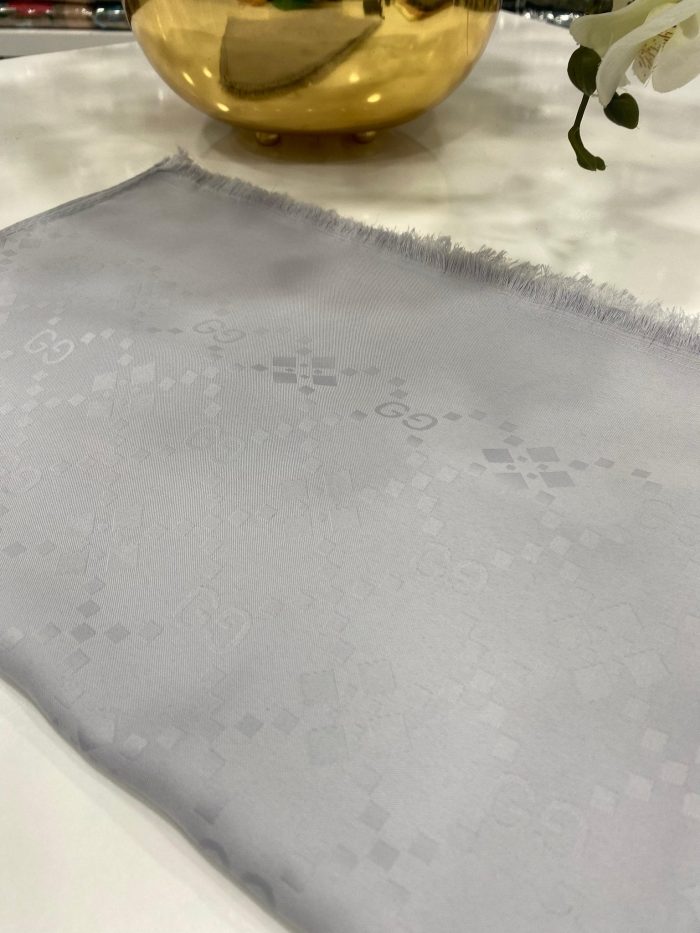 Gucci İpeksi Jakar Şal - Gri - Organic ScarfsOrganic Scarfs