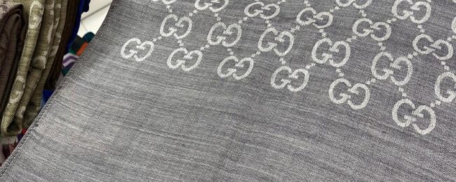 İTHAL A+++ Yün İpek Çift Taraflı Marka Şal - Gri - Organic ScarfsOrganic Scarfs