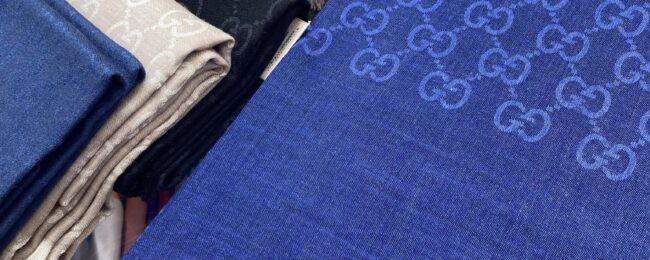 İTHAL A+++ Yün İpek Çift Taraflı Marka Şal - Saks - Organic ScarfsOrganic Scarfs