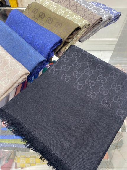 İTHAL A+++ Yün İpek Çift Taraflı Marka Şal - Siyah - Organic ScarfsOrganic Scarfs