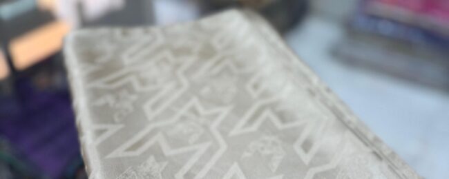 Kazayağı Big Desen Jakar Şal - Bej - Organic ScarfsOrganic Scarfs