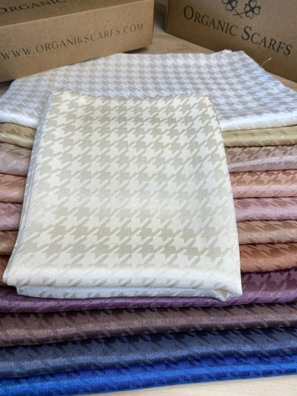 Kazayağı Desen İpeksi Jakar Şal - Vanilin - Organic ScarfsOrganic Scarfs