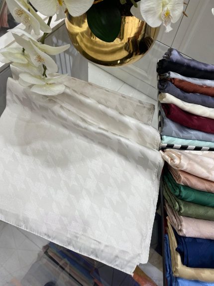Kazayağı Desen Jakar Şal - Çakıl Taşı - Organic ScarfsOrganic Scarfs