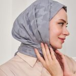 Kazayağı Desen Jakar Şal - Füme