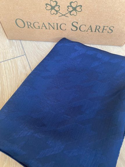 Kazayağı Desen Jakar Şal - Lacivert - Organic ScarfsOrganic Scarfs