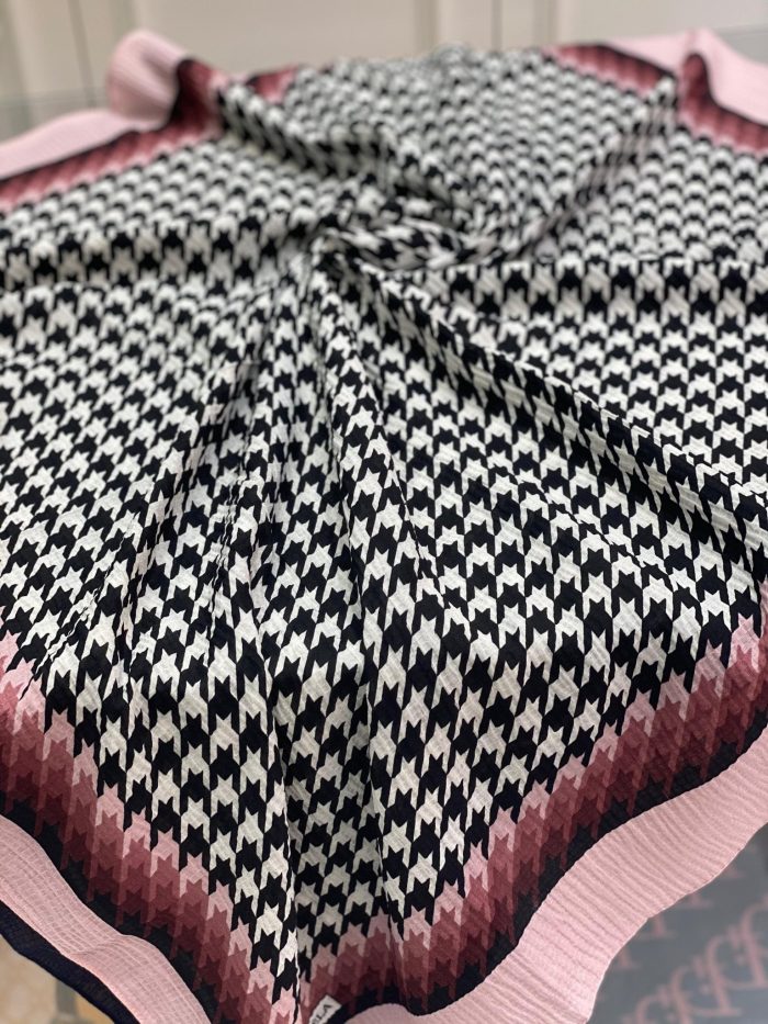 Kazayağı Desen Mio Cazz Eşarp - Pembe - Organic ScarfsOrganic Scarfs