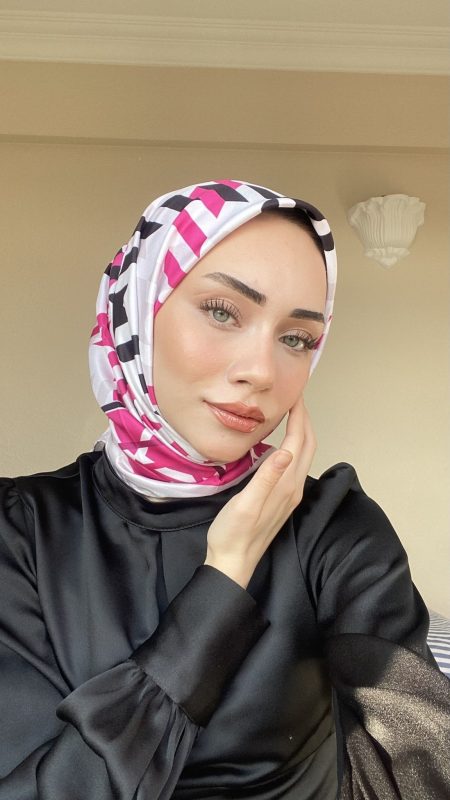Kazayağı Desen Twill Eşarp – Fuşya