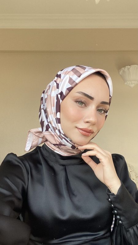Kazayağı Desen Twill Eşarp – Mocha