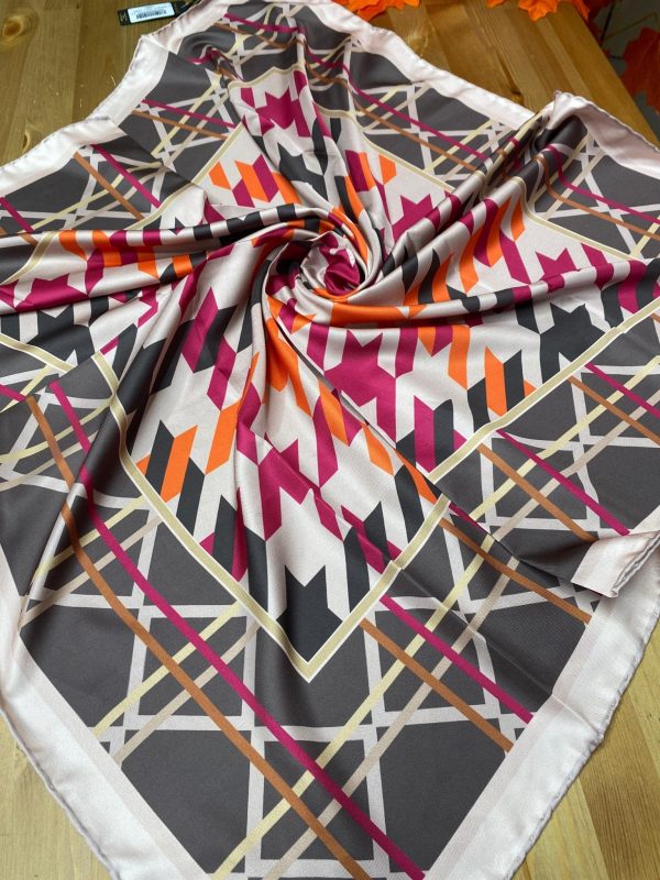 Kazayağı Desen Twill Eşarp – Rose