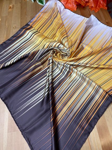 Line Twill Eşarp - Caramel - Organic ScarfsOrganic Scarfs