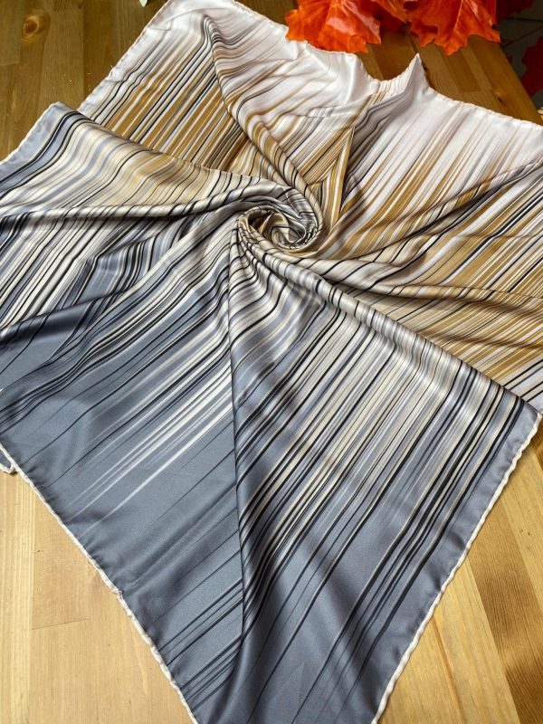 Line Twill Eşarp – Füme