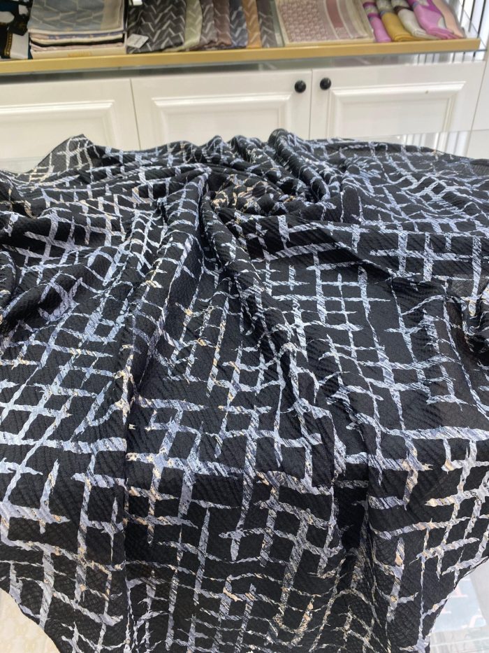 Minimal Desen Mio Caz Eşarp - Füme - Organic ScarfsOrganic Scarfs