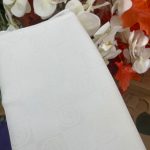 Monogram Desen Pamuk İpek Jakar Şal - Ekru