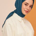 Organic Bambu Eşarp - Petrol