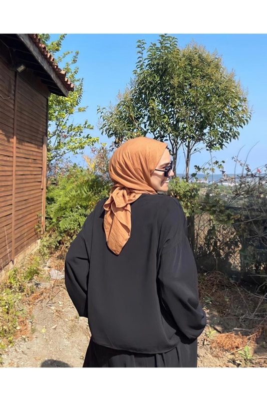 Organic Pamuk Kraş Eşarp 344458 – Bakır