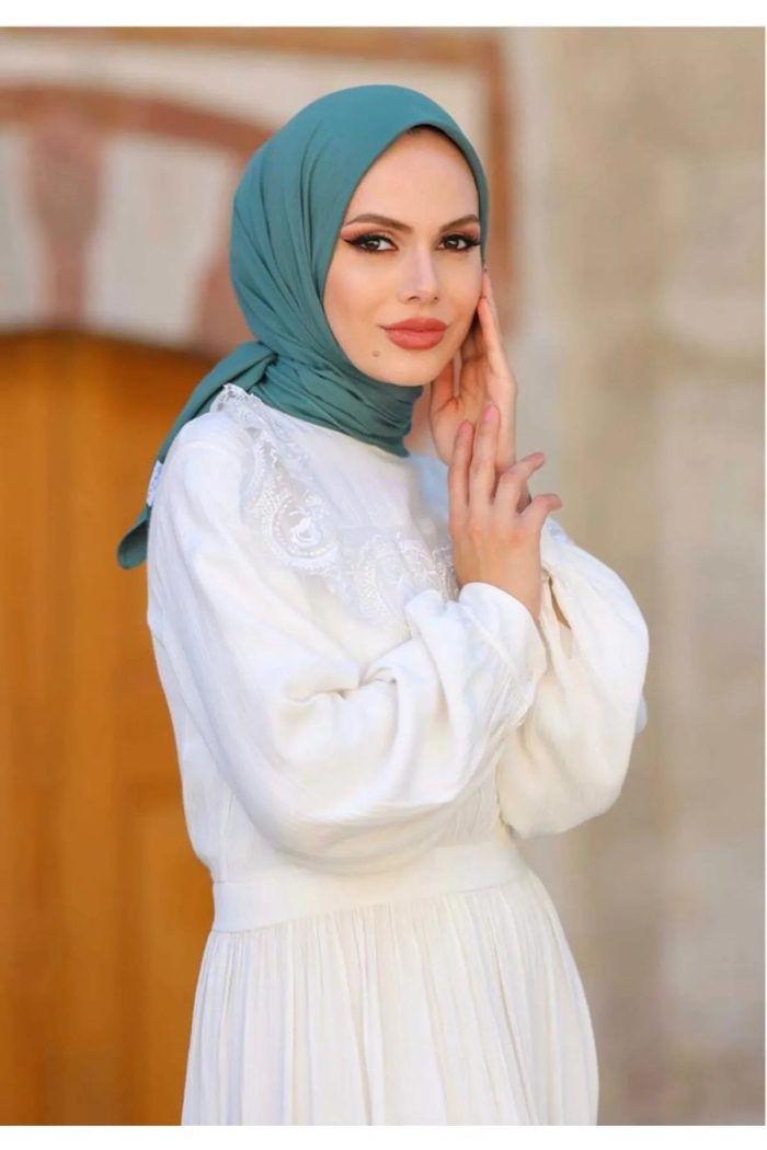 Organic Pamuk Kraş Eşarp - Mint - Organic ScarfsOrganic Scarfs