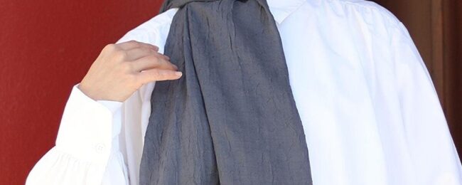 Organic Scarfs Bambu Kraş Şal Modeli - Antrasit - Organic ScarfsOrganic Scarfs