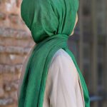 Organic Scarfs Bambu Kraş Şal Modeli - Benetton