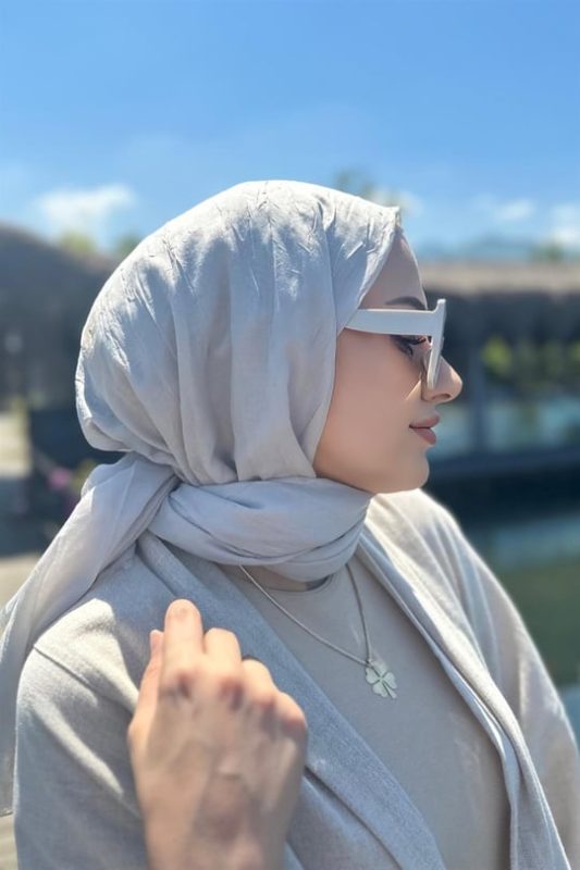 Organic Scarfs Bambu Kraş Şal Modeli – Çakıl Taşı