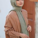 Organic Scarfs Bambu Kraş Şal Modeli - Ada Çayı