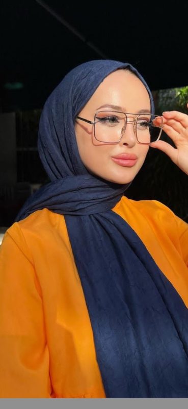Organic Scarfs Bambu Kraş Şal Modeli – Lacivert