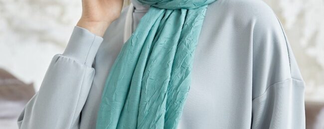 Organic Scarfs Bambu Kraş Şal Modeli - Mint
