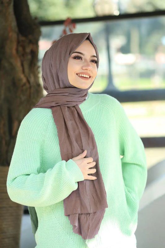 Organic Scarfs Bambu Kraş Şal Modeli – Toprak