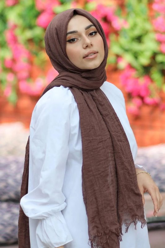 Organic Scarfs Bürümcük Şal Modeli – Acı Kahve