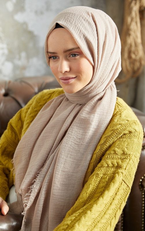 Organic Scarfs Bürümcük Şal Modeli – Bej