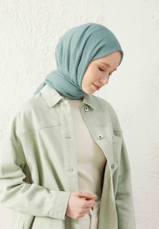 Organic Scarfs Bürümcük Şal Modeli – Aqua