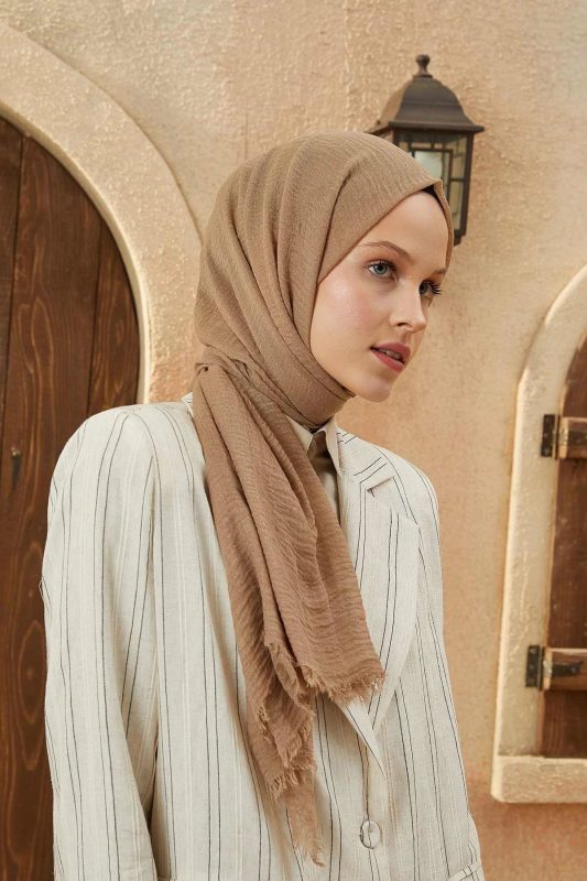 Organic Scarfs Bürümcük Şal Modeli – Caramel
