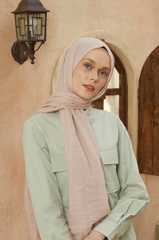 Organic Scarfs Bürümcük Şal Modeli – Çay Gül