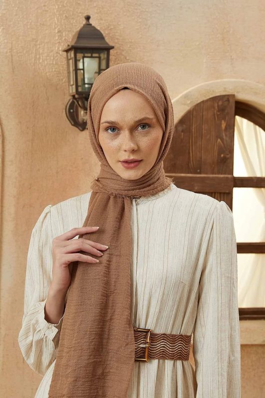 Organic Scarfs Bürümcük Şal Modeli – Fındık