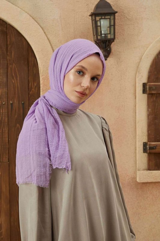 Organic Scarfs Bürümcük Şal Modeli – Lila