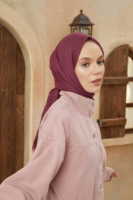 Organic Scarfs Bürümcük Şal Modeli – Magenta
