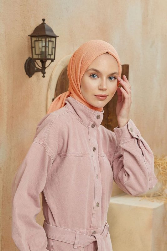 Organic Scarfs Bürümcük Şal Modeli – Mercan