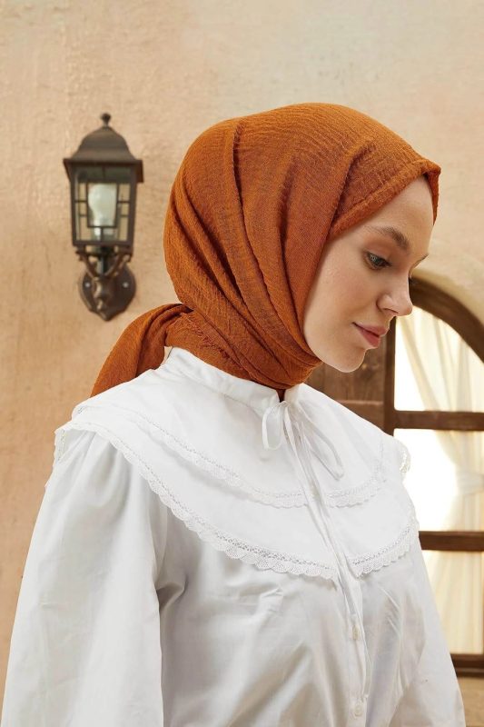 Organic Scarfs Bürümcük Şal Modeli – Tarçın
