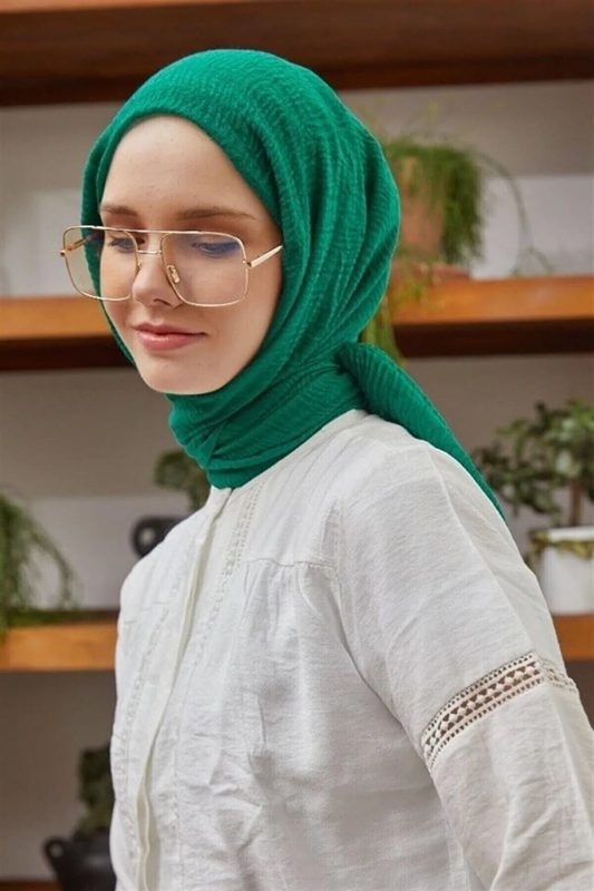 Organic Scarfs Bürümcük Şal Modeli – Yeşil