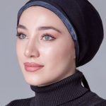 Organic Scarfs Kadın Siyah Likralı Kaymayan Bone