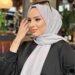 Organic Scarfs Pamuk Kraş Cazz Şal Modeli - Açık Gri