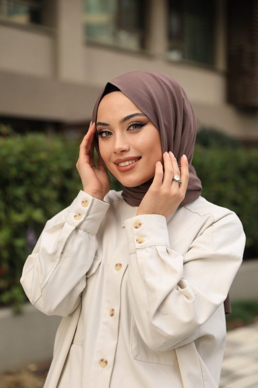 Organic Scarfs Pamuk Kraş Cazz Şal Modeli – Ağaç Kabuğu