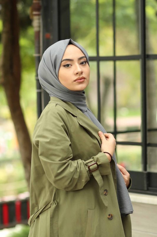 Organic Scarfs Pamuk Kraş Cazz Şal Modeli – Füme