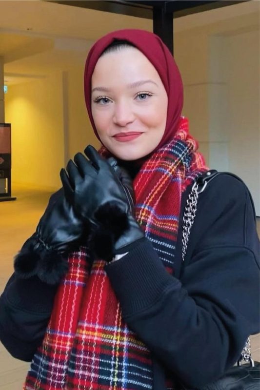 Organic Scarfs Pamuk Kraş Cazz Şal Modeli – Bordo