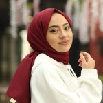 Organic Scarfs Pamuk Kraş Cazz Şal Modeli - Bordo