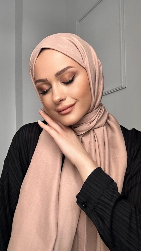 Organic Scarfs Pamuk Kraş Cazz Şal Modeli – Koyu Fındık