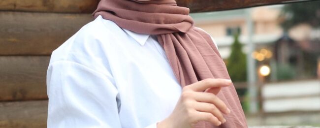 Organic Scarfs Pamuk Kraş Cazz Şal Modeli - İncir - Organic ScarfsOrganic Scarfs