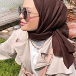 Organic Scarfs Pamuk Kraş Cazz Şal Modeli - Acı Kahve